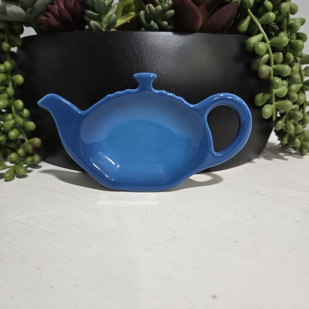 Marseille Blue Tea Bag Holder Spoon Rest Le Creuset NEW